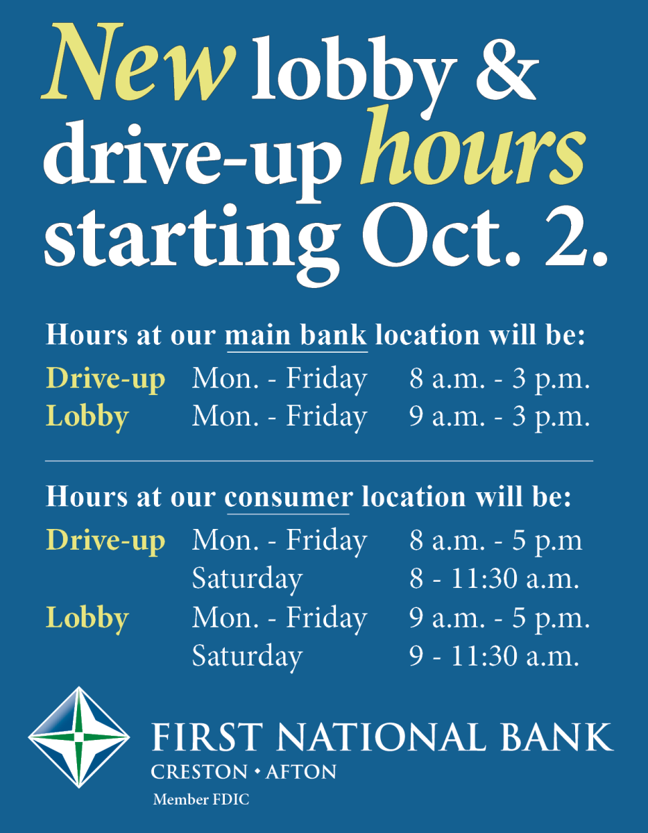 first national bank hours today